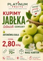 Platinum Fruits kupi jabłka ANTONÓWKA BIAŁA