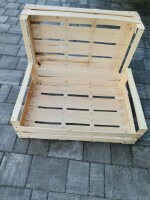 Sprzedam 500sztuk skrzynki 60cmx40cm/18cm Skrzynki drewniane łuszczki wymiar 40x60x18. Skrzynki są w dobrym stanie. Idealne pod por, kalafior, sałatę