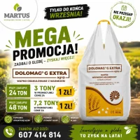 DOLOMAG G EXTRA ekologiczny wapniowo-magnezowy nawóz w 100% z najdrobniejszej mączki dolomitowej. Bardzo dobrze się rozpuszcza,